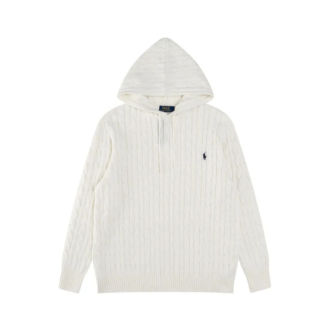 P216 RALPH LAUREN Six-color classic small label embroidery hooded long-sleeved pullover knitted sweater top for men and women. Pure original high-density LOGO embroidery on the chest, original 1:1 customized tag accessories. Made of pure cotton yarn and multi-knitted, pure cotton is skin-friendly and comfortable, small label war horse embroidered twist button hooded sweater🐎High quality. Follow the blogger to learn how to wear it! Let’s buy a Ralph Lauren cable sweater. It’s a super hard-to-find series after it became popular. It’s hard to find one on the official website. It’s simple and practical, has a lazy and loose feel, soft and delicate feel, and has a loose fit. Whether worn alone or layered, you can wear a simple one to create different styles of fashion!   Six colors Color: White Yellow Gray Brown Navy Black Size: S M L XL